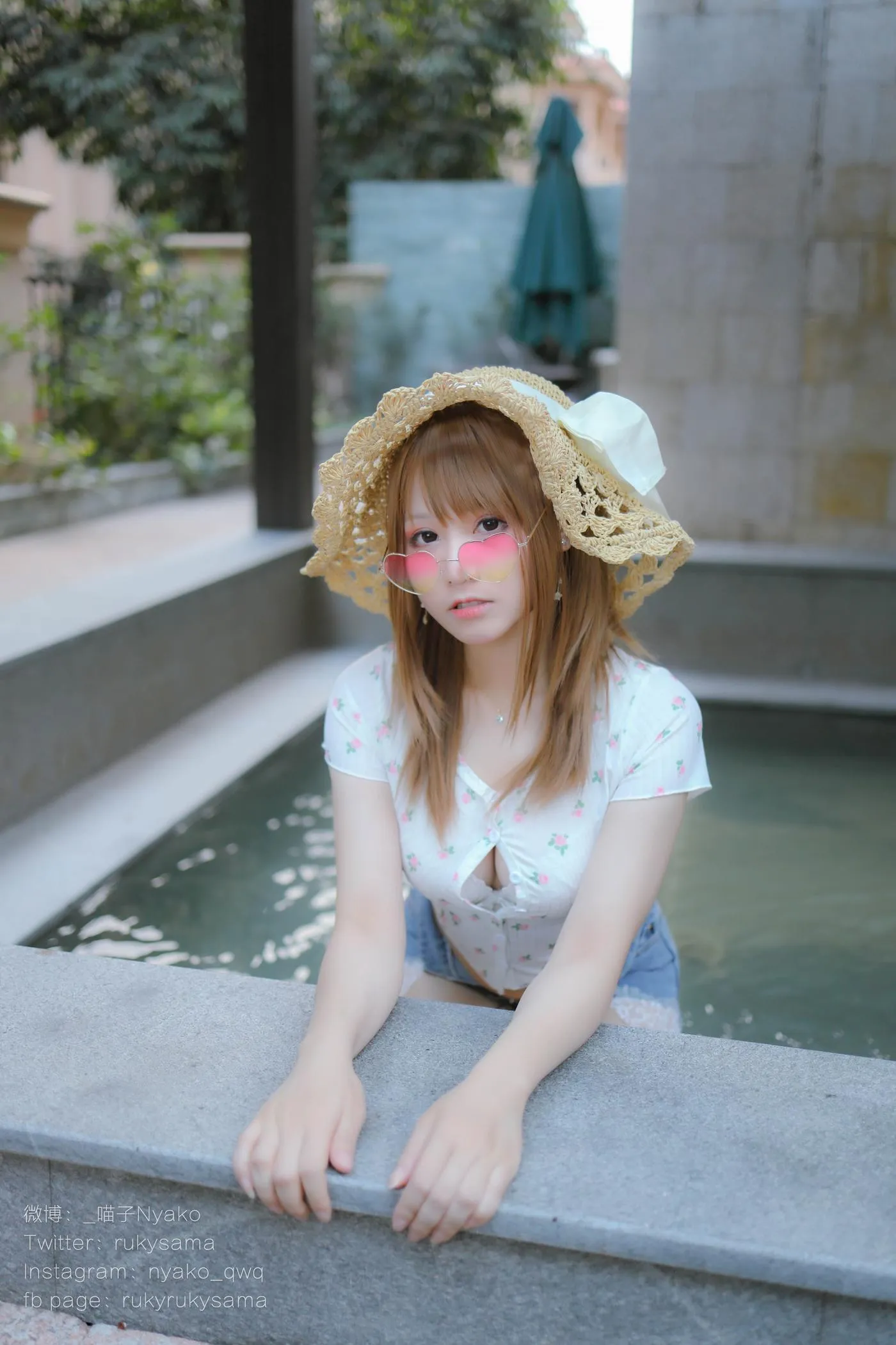 Nyako喵子 – NO.27 温泉蕾丝睡衣-温泉 [80P]插图1